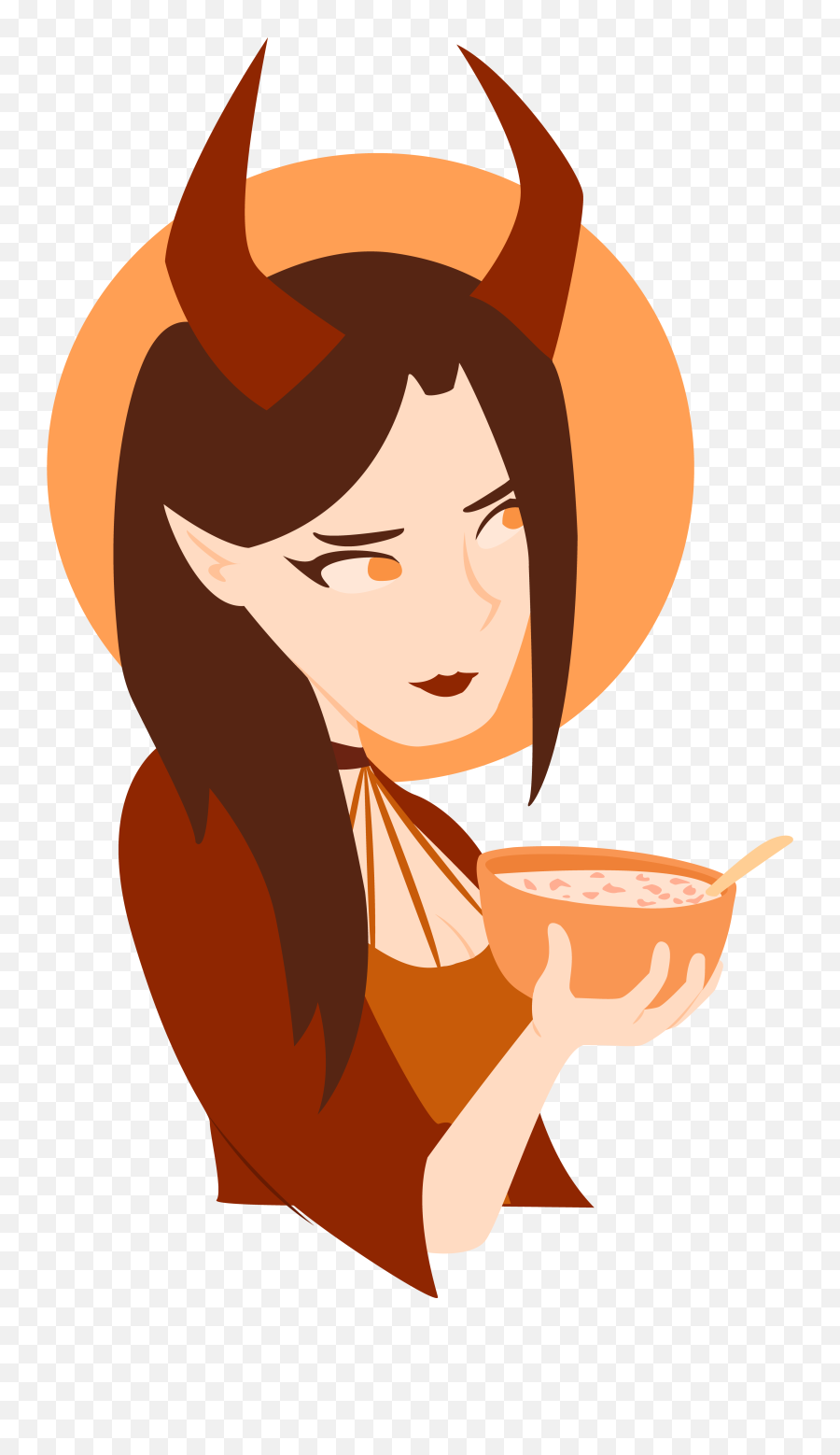 A Demon Girl I Made For My Cerealsummoner Youtube And - Fictional Character Emoji,Demon Logo
