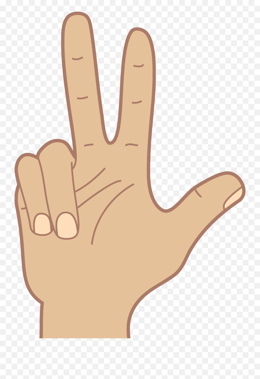 Clipart Hand Signing - Sign Language Numbers 3 Transparent Sign Language Numbers Png Emoji,Language Clipart