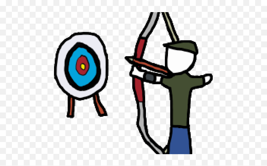 Archery Clipart Bow Arrow Target - Shooting Target Emoji,Bow And Arrow Clipart