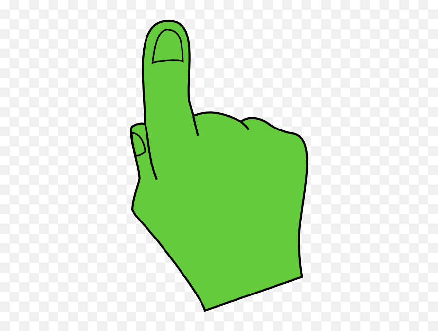 Pointing Hand Green Clip Art At Clker - Finger Pointing Clip Art Green Emoji,Hand Pointing Png