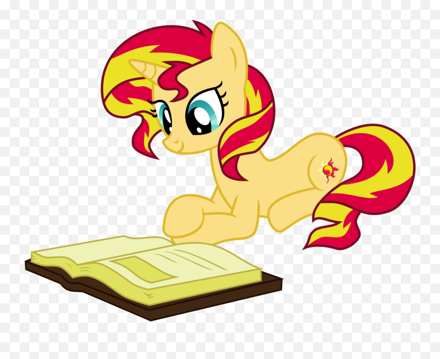 Reading Vector Read Book - Mlp Sunset Shimmer Pony Png Sunset Shimmer Pony Reading Emoji,Reading Book Clipart