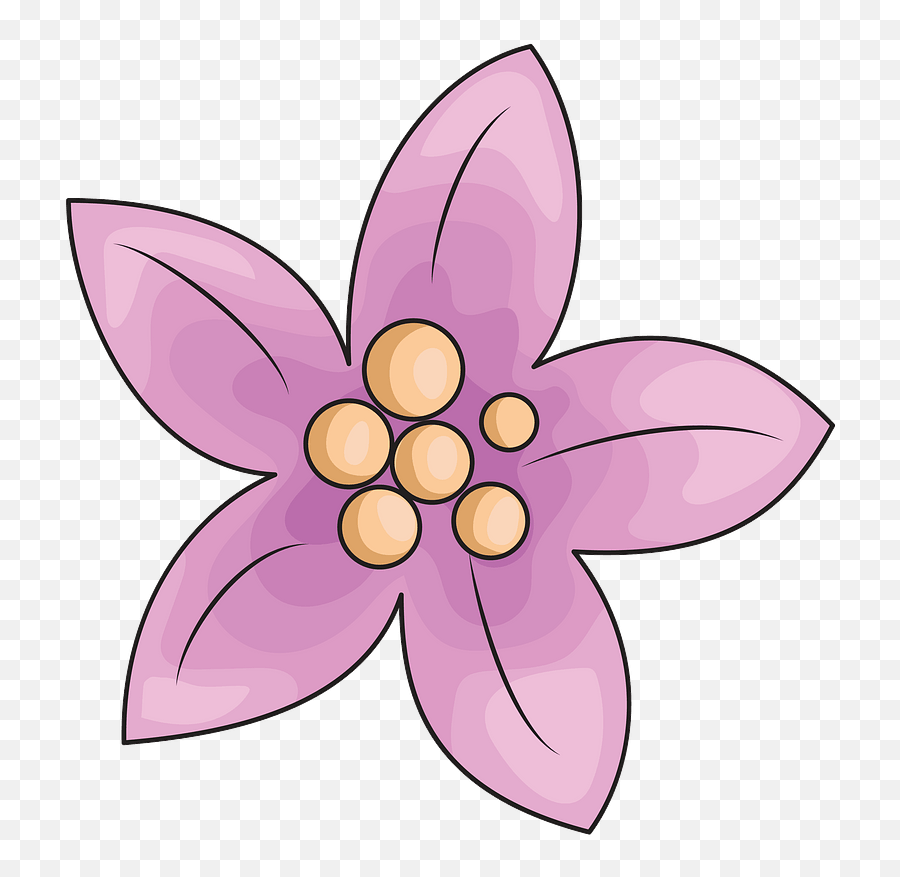 Pink Flower Clipart - Floral Emoji,Pink Flower Clipart