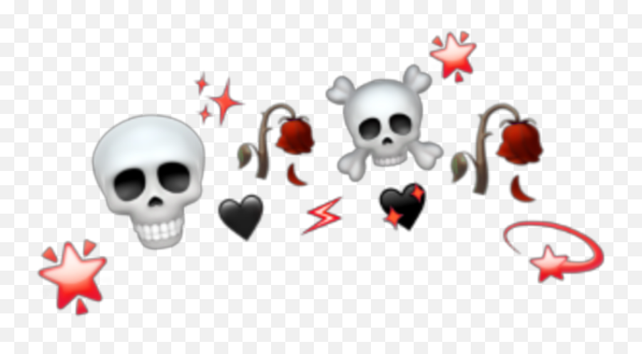 Emoji Emojicrown Skull Sticker - Skull Emoji Crown,Skull Emoji Png