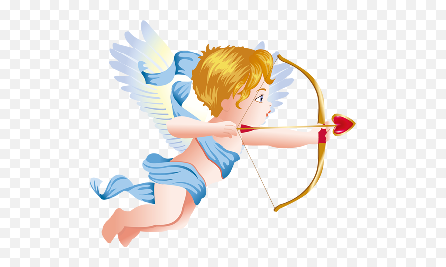 Valentine Cute Cupid Transparent Png Clipart Vector - Png Angel With Arrow Emoji,Cupid Png
