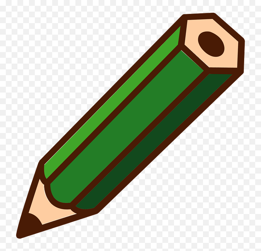 Green Pencil Clipart Free Download Transparent Png Creazilla - Solid Emoji,Pencil Clipart