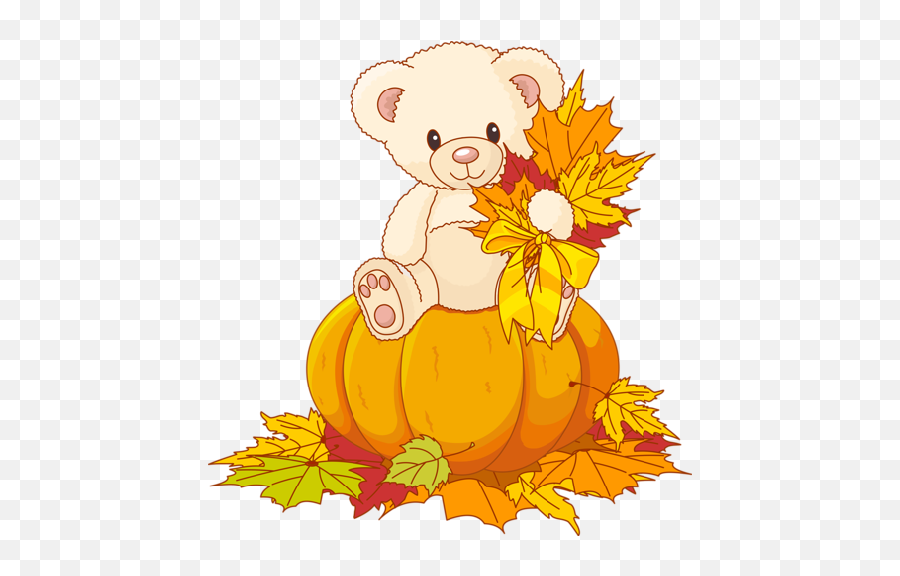 Cute White Bears - Cute Bears Clipart Cartoon Bear With Pumpkin Emoji,Bears Clipart