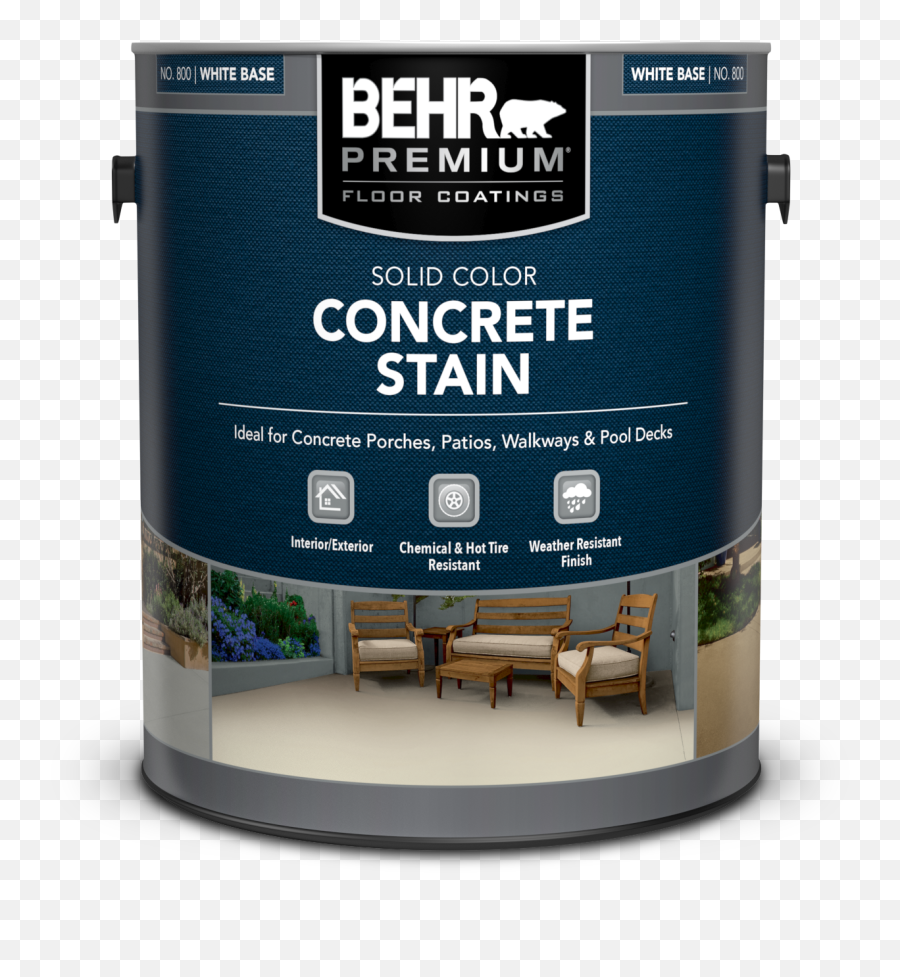 Solid Color Concrete Stain - Behr Cabinet And Trim Satin Emoji,Semi Transparent Concrete Stains