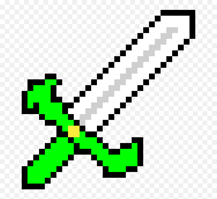 Download Hd Hallowed Sword Of Chaos - Pixel Sword Clipart Transparent Pixel Sword Png Emoji,Sword Clipart