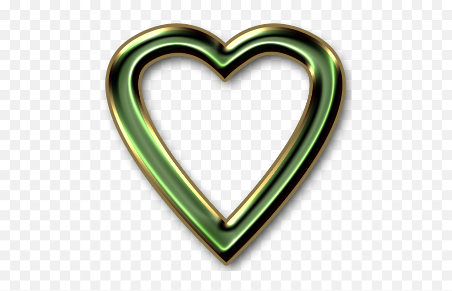 Heart Frame Transparent Png Png - Transparent Background Heart Frame Png Green Emoji,Gold Heart Clipart