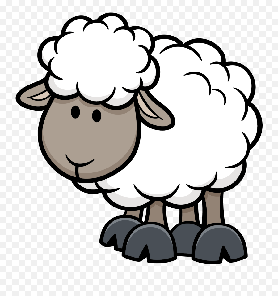 Download Sheep Animals Cartoon - Transparent Sheep Cartoon Png Emoji,Clipart Sheep