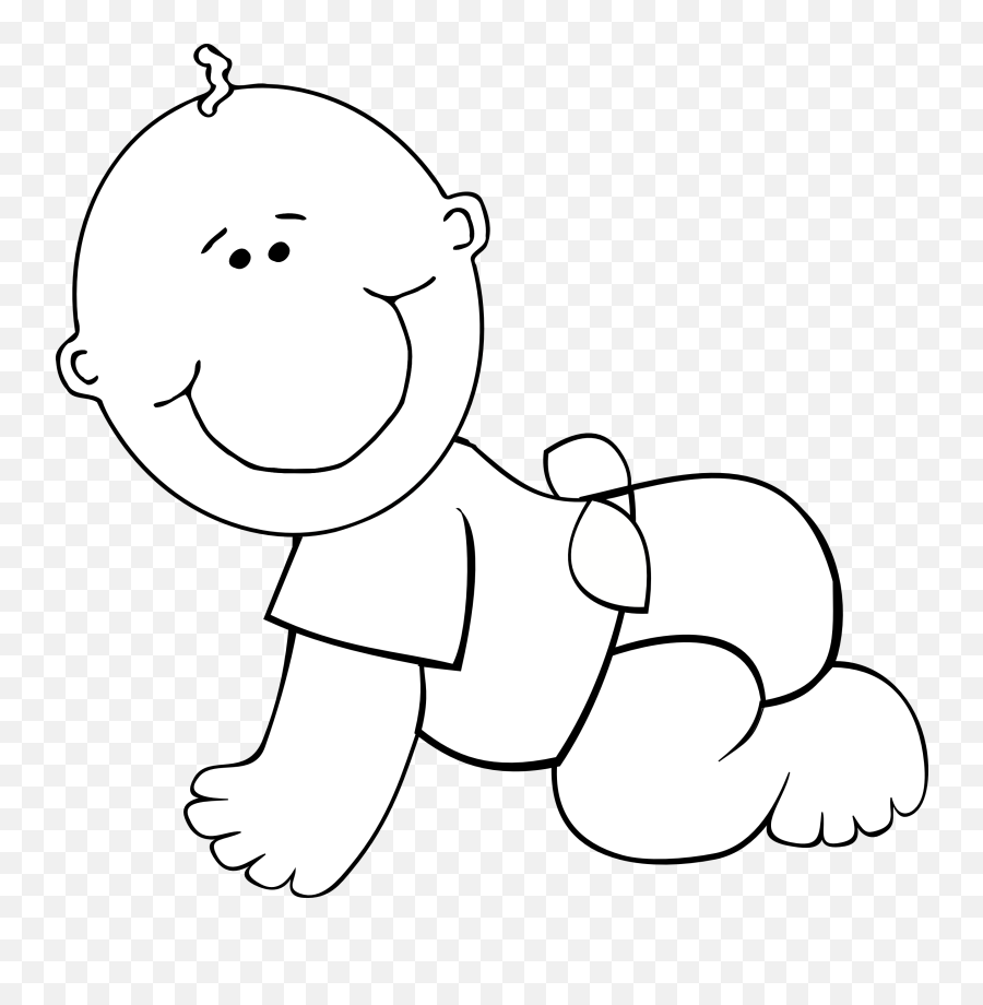 Download Baby Boy Clipart Black And - Baby Clipart Black And White Emoji,Baby Boy Clipart