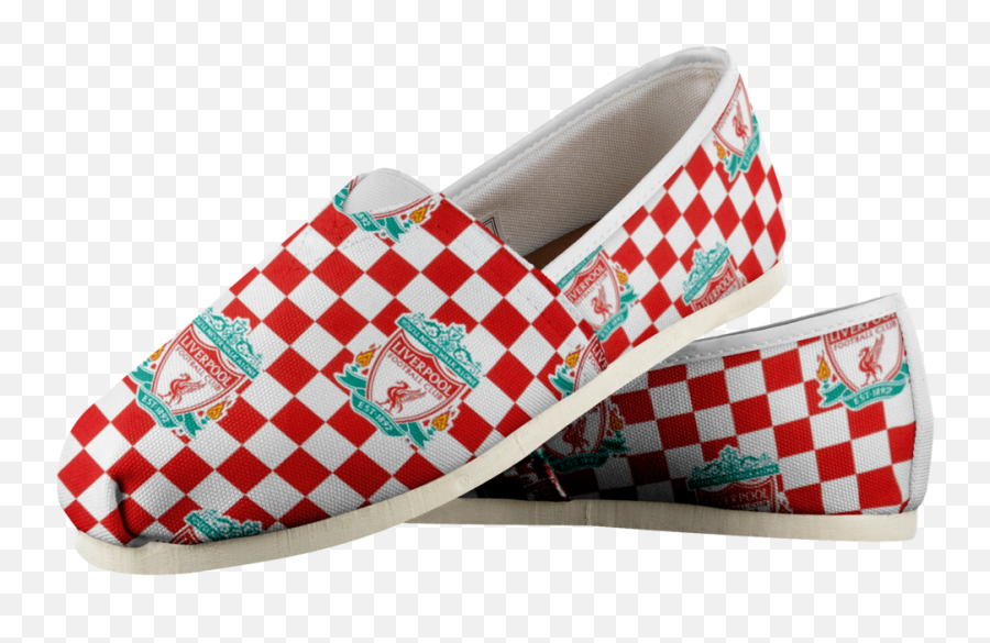 Customized Liverpool Fc Design Print Casual Shoes - Vans Emoji,Checkerboard Png