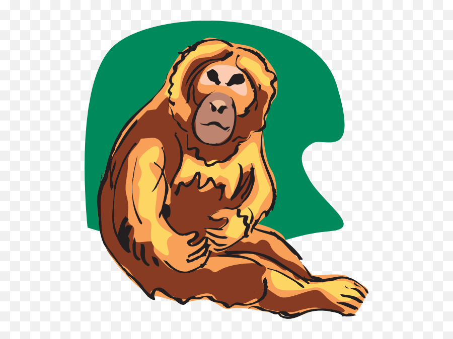 Orange Chimp Clip Art At Clkercom - Vector Clip Art Online Emoji,Chimp Png