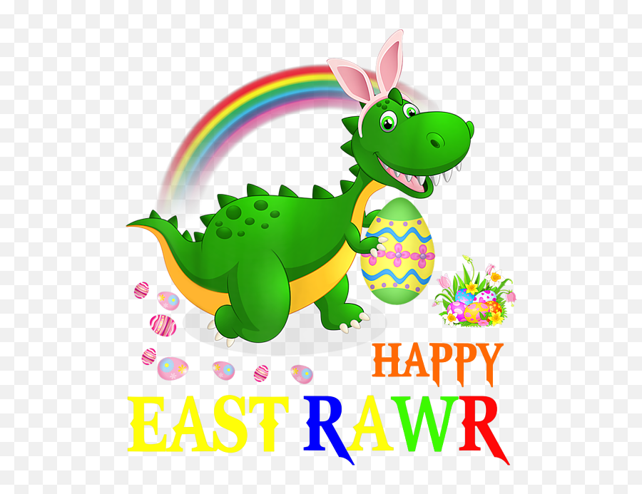 Happy Eastrawr T Rex Dinosaur Easter Bunny Egg Kids Boys Tshirt Portable Battery Charger Emoji,Dinosaur Egg Clipart