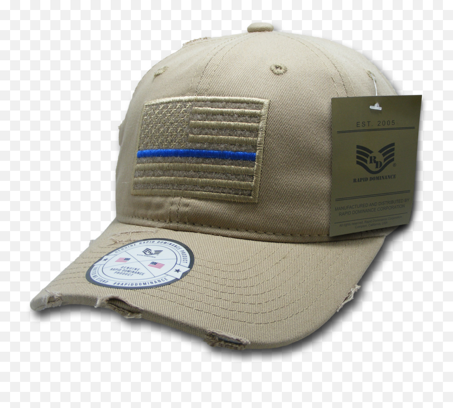 Vintage Thin Blue Line Khaki Us American Flag Patch Relaxed Graphic Baseball Hat Cap Emoji,Thin Blue Line Flag Png