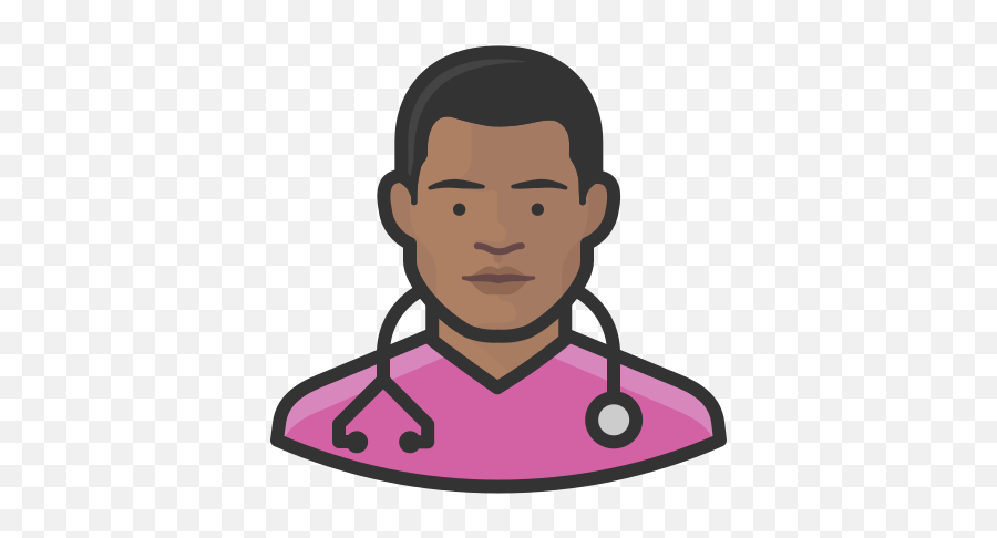 Nurse Black Male People Avatar Free Icon Of Health Care Emoji,Registered Nurse Clipart