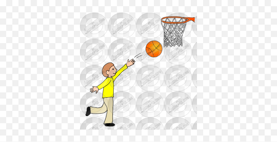 Shoot The Basketball To The Hoop Picture For Classroom Emoji,Basketball Goal Clipart