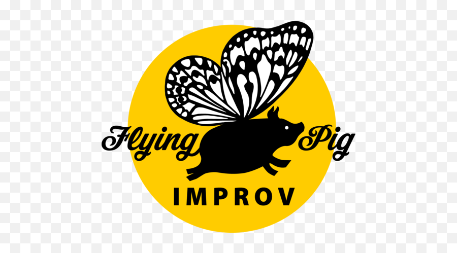 Flying Pig Improv Emoji,Pig Logo