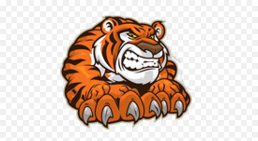 Dupont High School - Tiger Claws Cartoon 480x411 Png Globe Tigers Emoji,High School Clipart