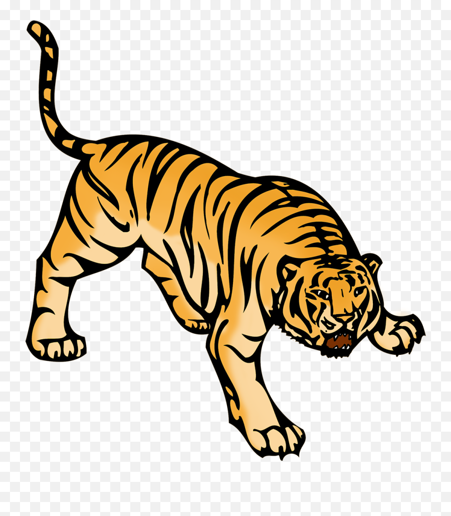 Tiger Clipart - Angry Tiger Cartoon Png Emoji,Tiger Clipart
