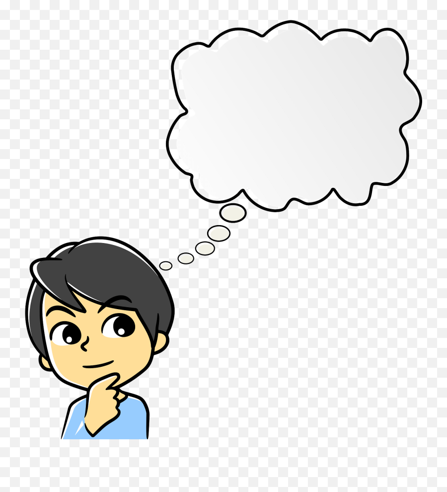 Boy With Thought Bubble Transparent Png - Stickpng Thought Clipart Emoji,Thought Bubble Transparent