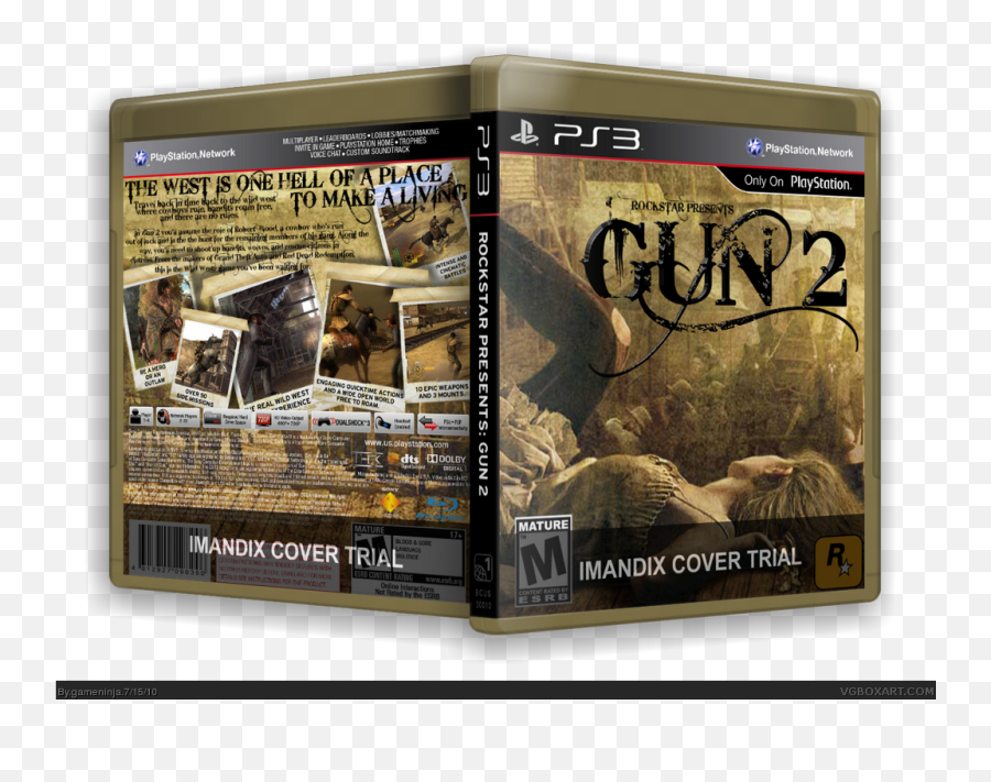 Rockstar Presents Gun 2 Playstation 3 Box Art Cover By - Mobile Phone Emoji,Neversoft Logo