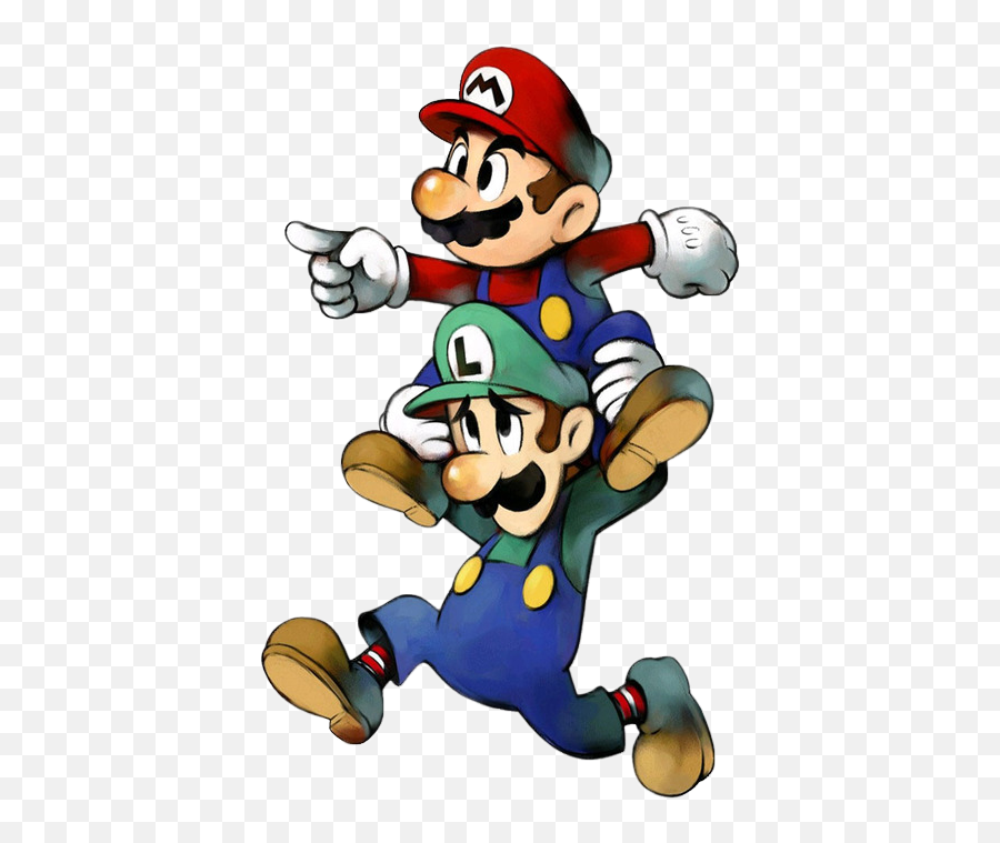 Mario And Luigi Transparent - Mario Y Luigi Art Emoji,Luigi Transparent