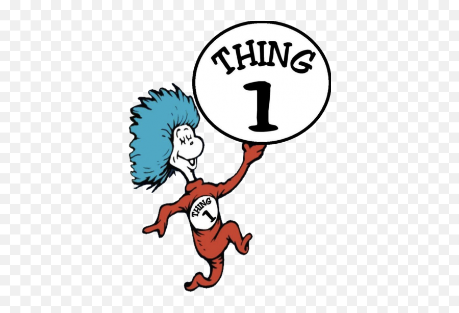 Thing 1 And Thing 2 Dr Seuss Png Image - Thing One And Thing Two Emoji,Thing 1 Logo