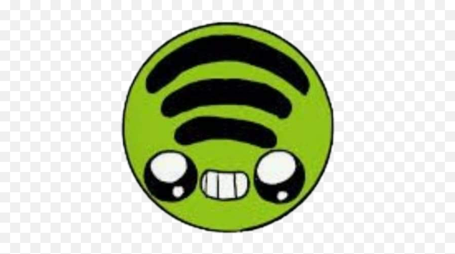 Spotify Kawaii Cute Sticker Emoji,Cute Spotify Logo