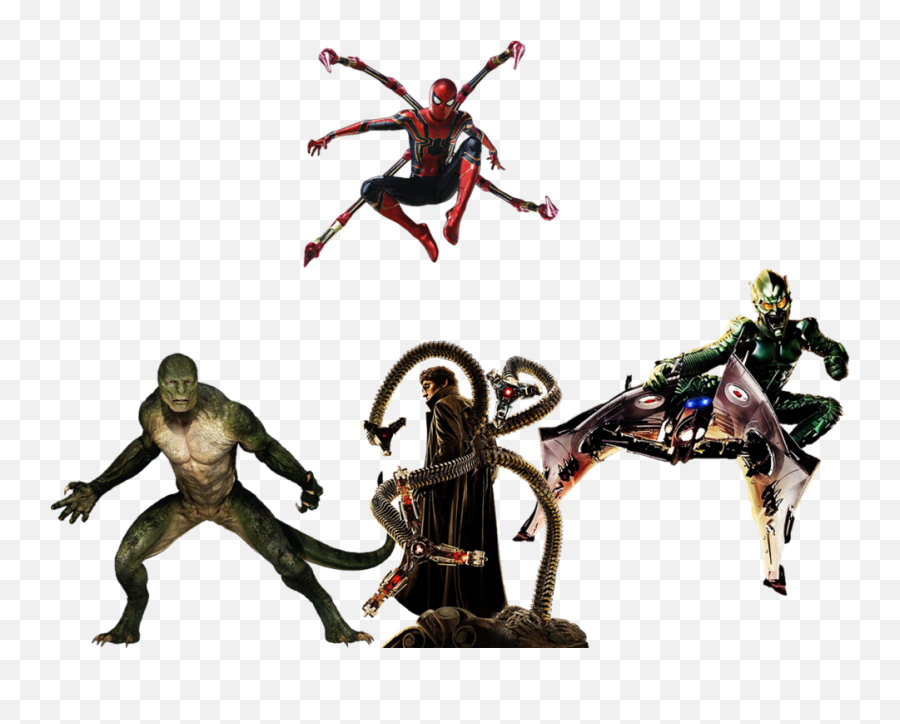 Hd Mcu Iron Spiderman Vs Villains - Spiderman Green Goblin Png Emoji,Green Goblin Png