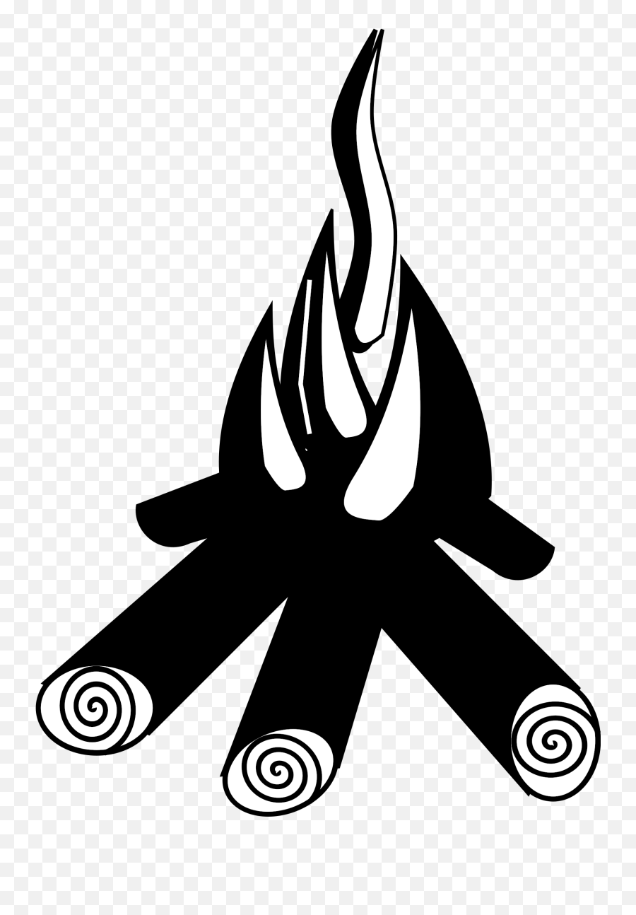 Clipart Campfire - Campfire Clipart Black And White Transparent Emoji,Campfire Clipart