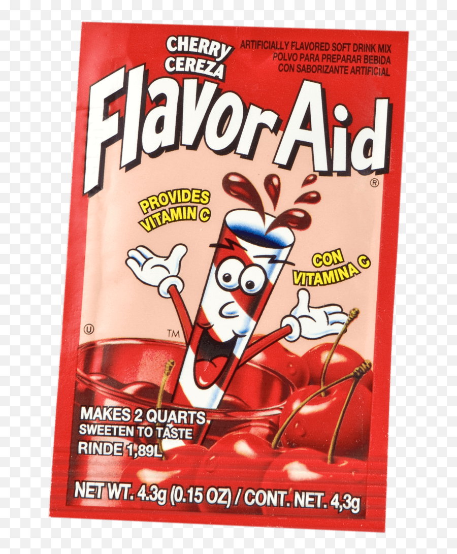 Flavor Aid Cherry - Flavor Aid Drink Mix Emoji,Kool Aid Logo
