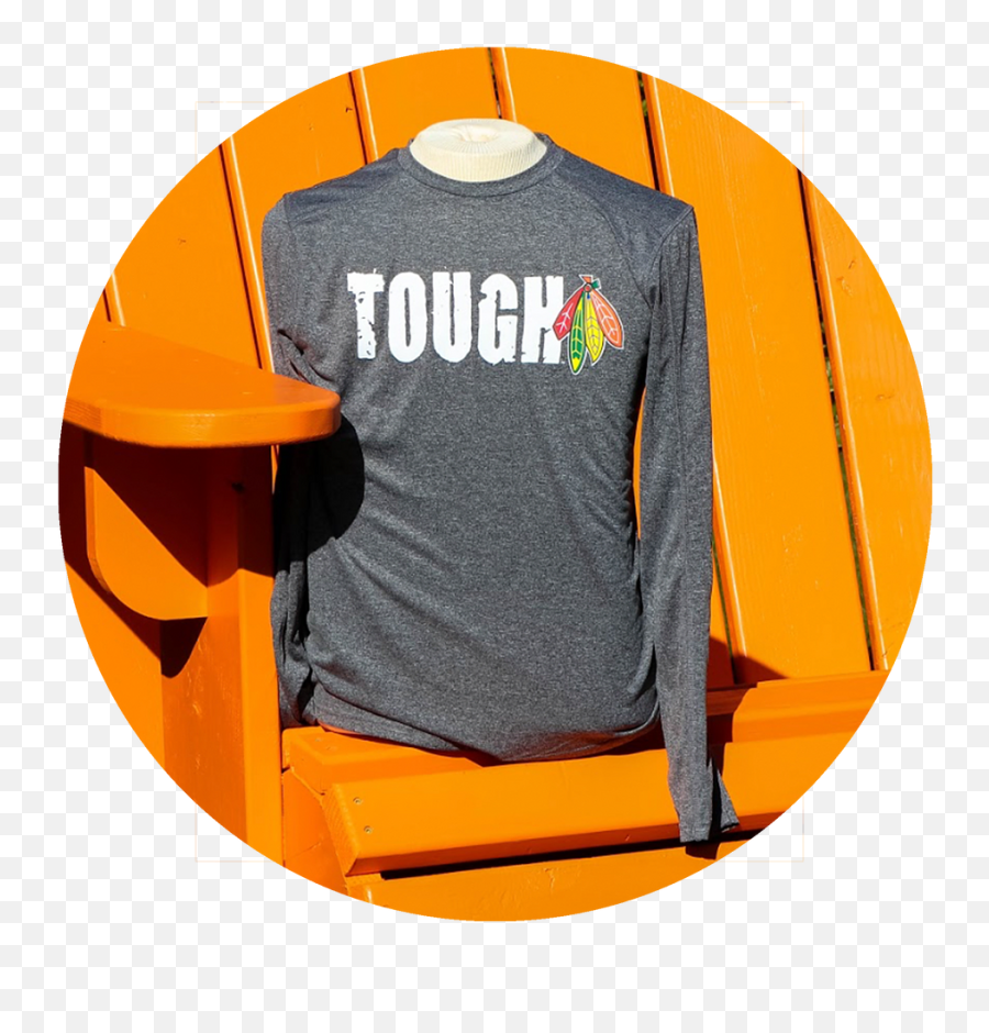 Tough Four Feathers - Crew Neck Emoji,Chicago Blackhawks Logo