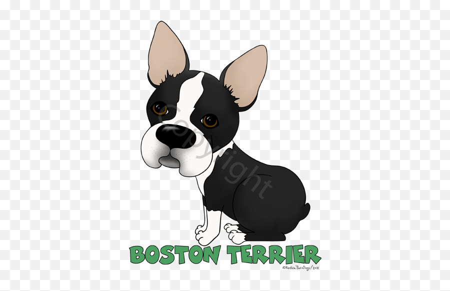 Big Nose Boston Terrier T - Photo Caption Emoji,Boston Terrier Clipart