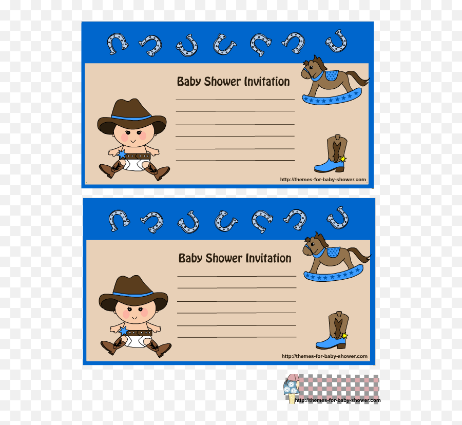 Cowboy Baby Shower Clipart 2418772 - Png Images Pngio Free Printable Baby Shower Invitation Template Boy Emoji,Shower Clipart