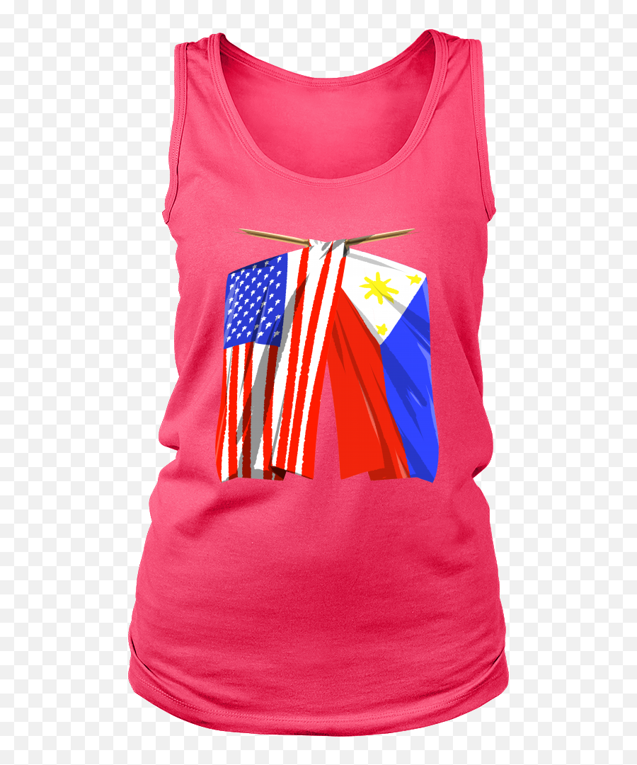 Philippines Flag T - Shirt Filipino American Flag Womenu0027s Tank Top Emoji,Philippines Flag Png
