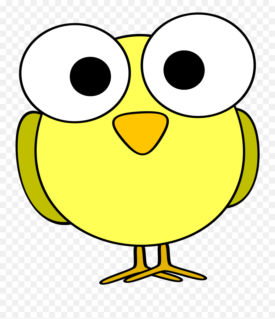 Bird Face Clip Art - Cartoon With Big Eyes 1843x2055 Png Emoji,Funny Eyes Png