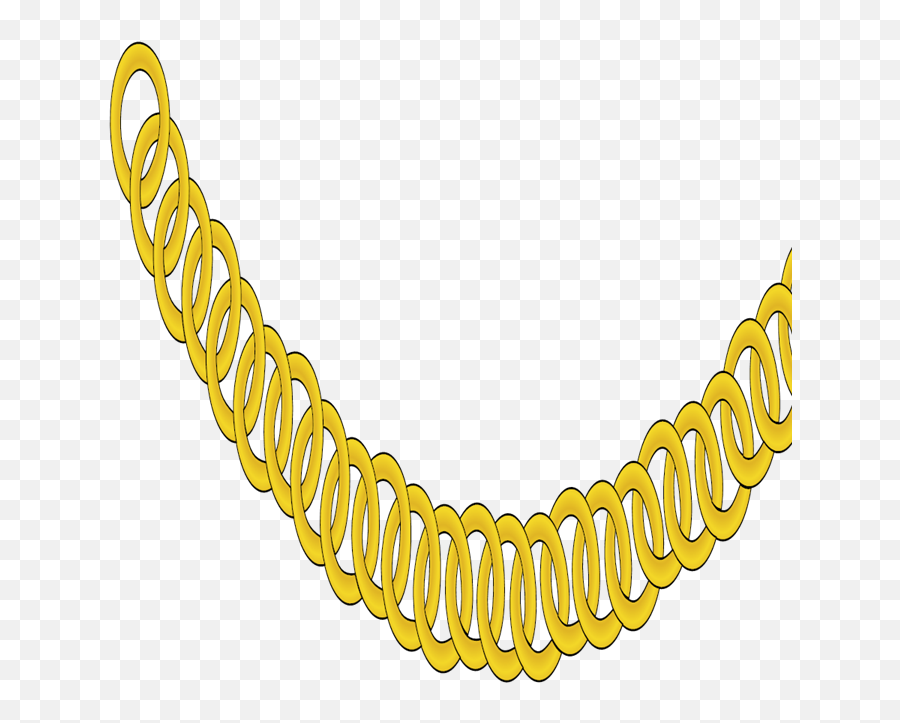 Gold Chain Curved As A Necklace Svg Vector Gold Chain - Dot Emoji,Gold Chain Png