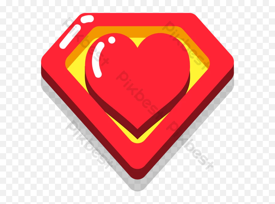 Superman Logo With Heart Png Images Ai Free Download - Pikbest Lovely Emoji,Superman Logo