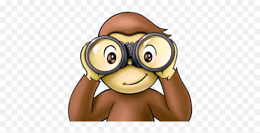 Curious George Clipart - Free Clip Art Images Curious Curious George Profile Emoji,Binoculars Clipart