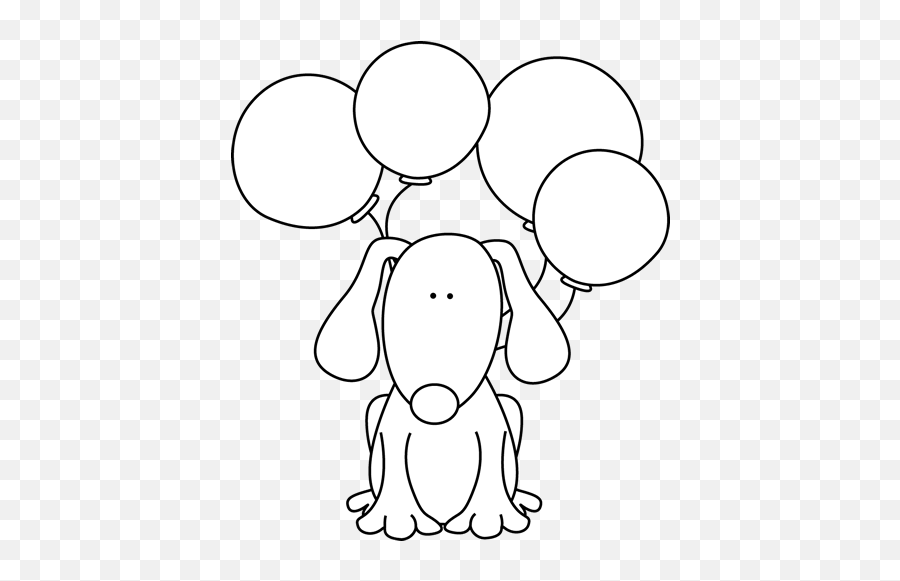 Clipart Balloons Black And White - Balloon Clipart Black And White Dog Emoji,Noahs Ark Clipart