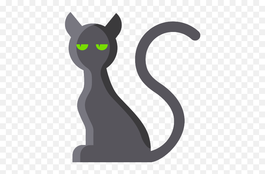 Black Cat Vector Svg Icon - Black Cat Flat Icon Png Emoji,Black Cat Png