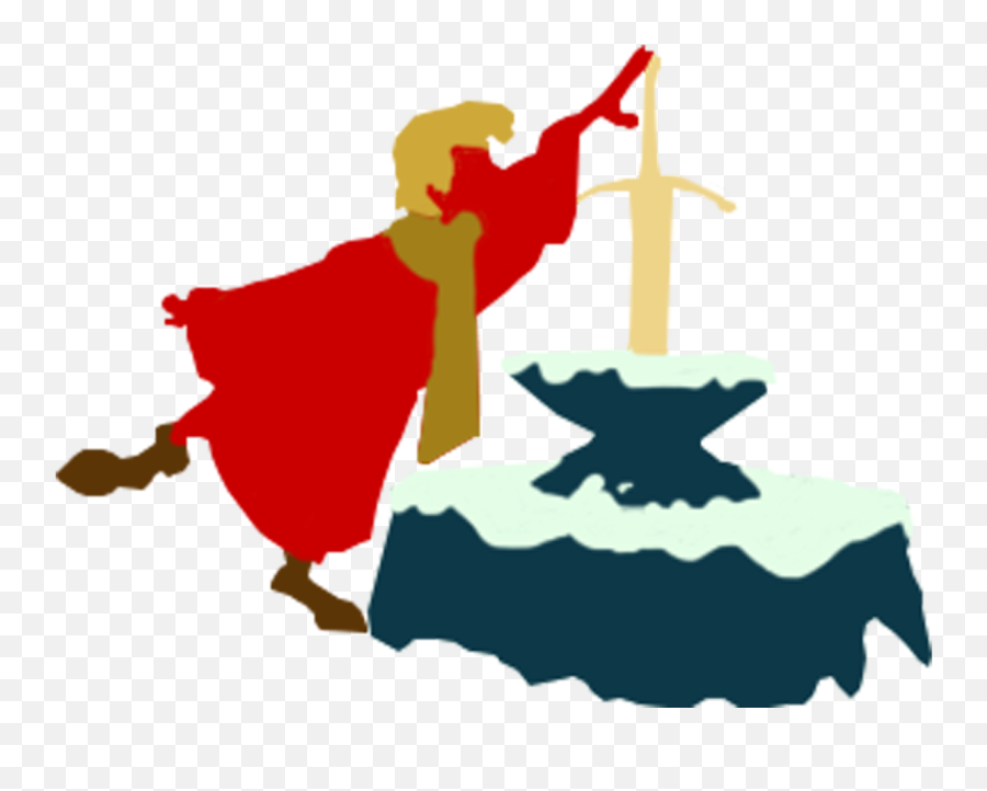 Sword In The Stone Silhouette Clipart - Sword In The Stone Disney Silhouette Emoji,Stone Clipart