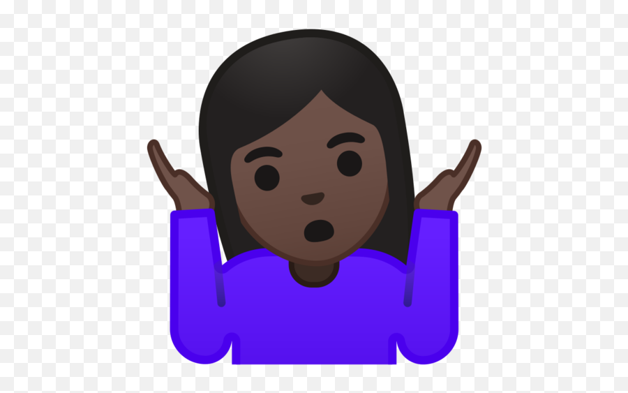 Dark Skin Tone Emoji - Emoji,Shrug Emoji Png