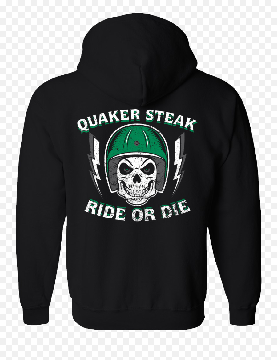 Ride Or Die Bike Full Zip Sweatshirt - Zipper Hoodie Gildan Back Emoji,Quaker Logo