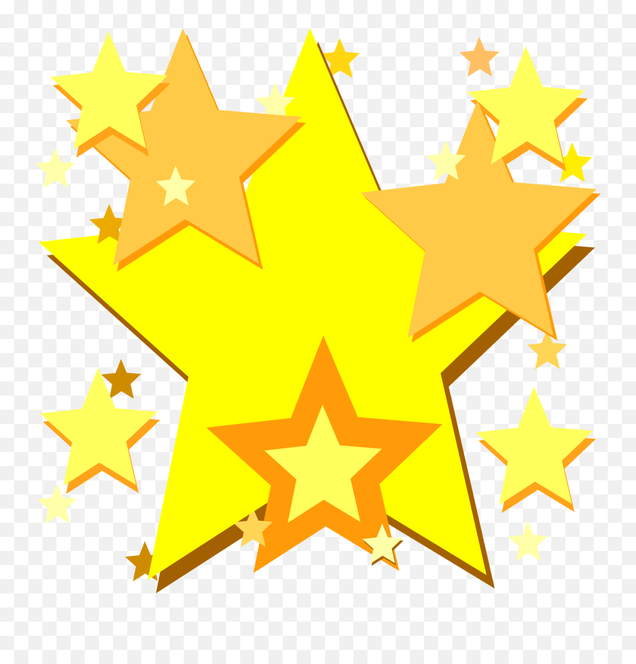 Yellow Stars Clipart Transparent Png - Shiny Bright Yellow Star Emoji,Yellow Star Png