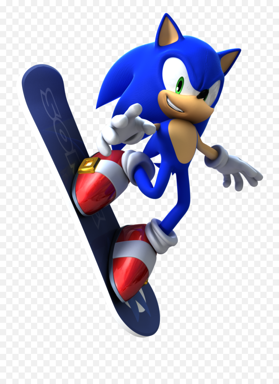Sonic Snowboarding Render By Alsyouri2001 - Mario U0026 Sonic Sonic On Snowboard Emoji,Snowboard Clipart