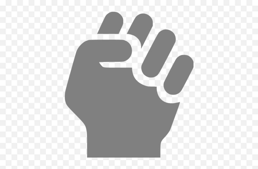 Gray Clenched Fist Icon - Fist Icon Emoji,Fist Transparent