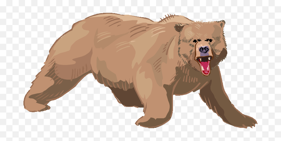 Free Bear Clipart - Bear Roar Gif Transparent Emoji,Brown Bear Clipart