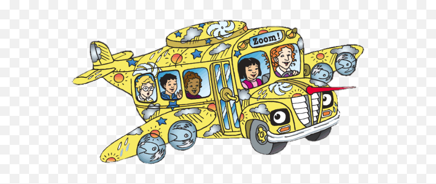 The Magic School Bus With Wings Png Image - Transparent Magic School Bus Png Emoji,Magic School Bus Png